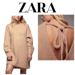 ZARA Oversized Open Back Sweater Tunic sz. Small